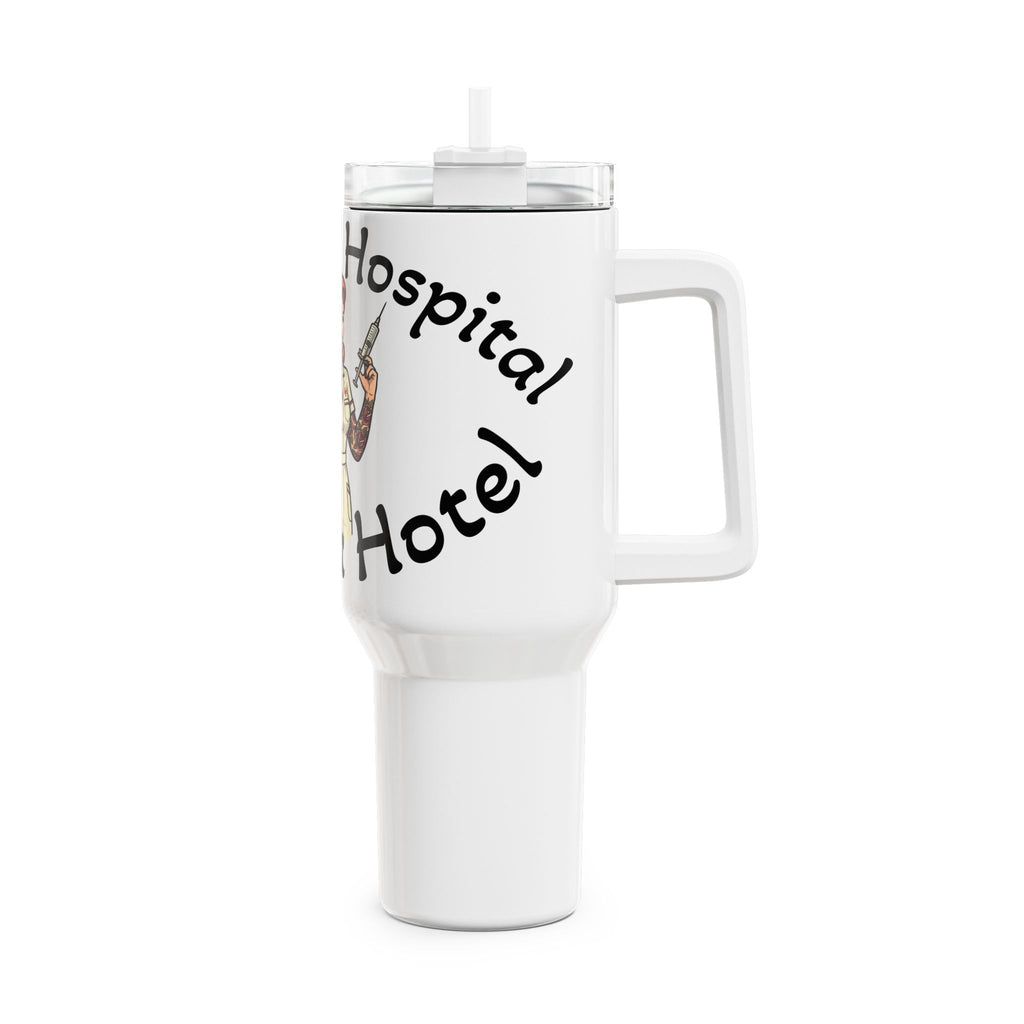 40oz Nurse Tumbler — “This is a Hospital, Not a Hotel” Retro Nurse Travel Mug
