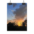Sunset Sky Photo Poster — Golden Hour Landscape Rolled Poster