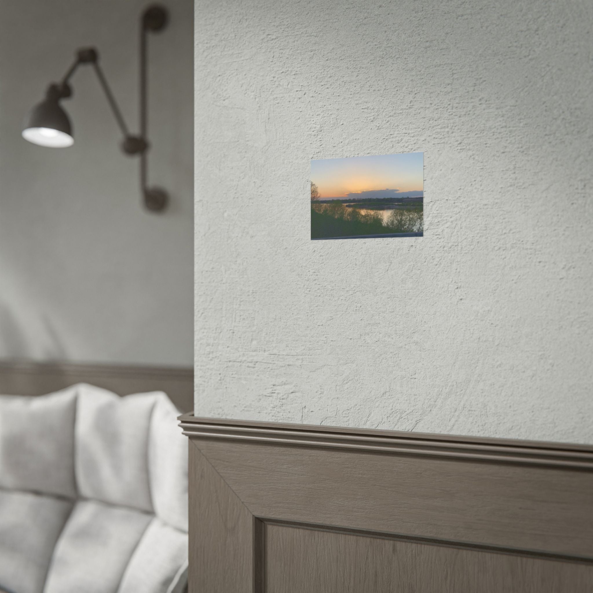 Sunset River Landscape Poster — Rolled Nature Wall Art