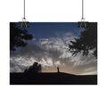 Sunset Silhouette Poster — Dramatic Cloudscape Wall Art