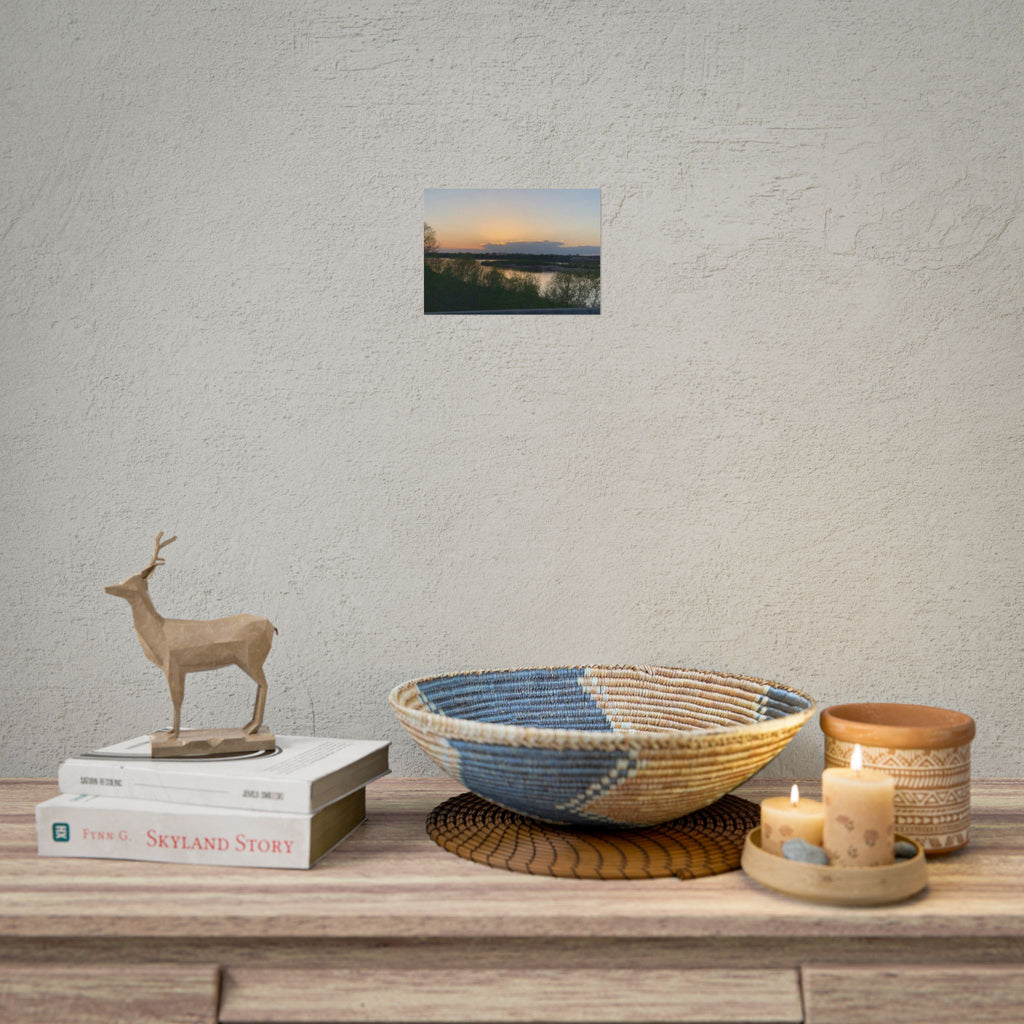 Sunset River Landscape Poster — Rolled Nature Wall Art