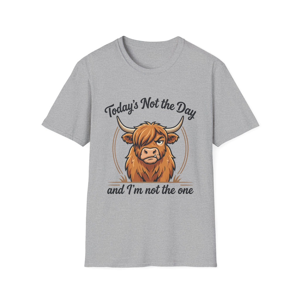 Snarky Highland Cow T-Shirt — 'Gets the Point Across' Graphic Tee