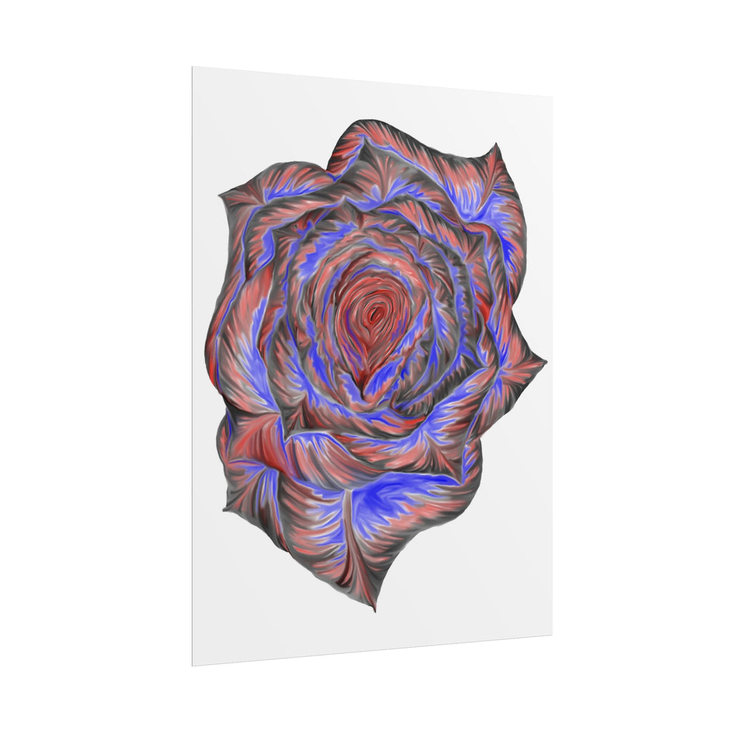 Abstract Rose Art Poster — Colorful Swirl Floral Wall Print