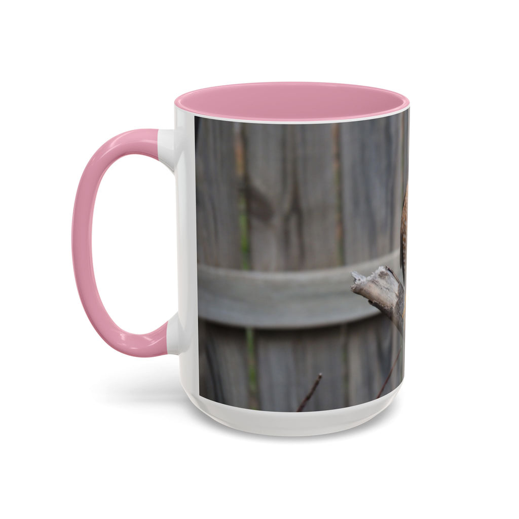 Hawk Photo Mug (11oz/15oz) — Wildlife Coffee Cup with Sharp-Shinned Hawk Image
