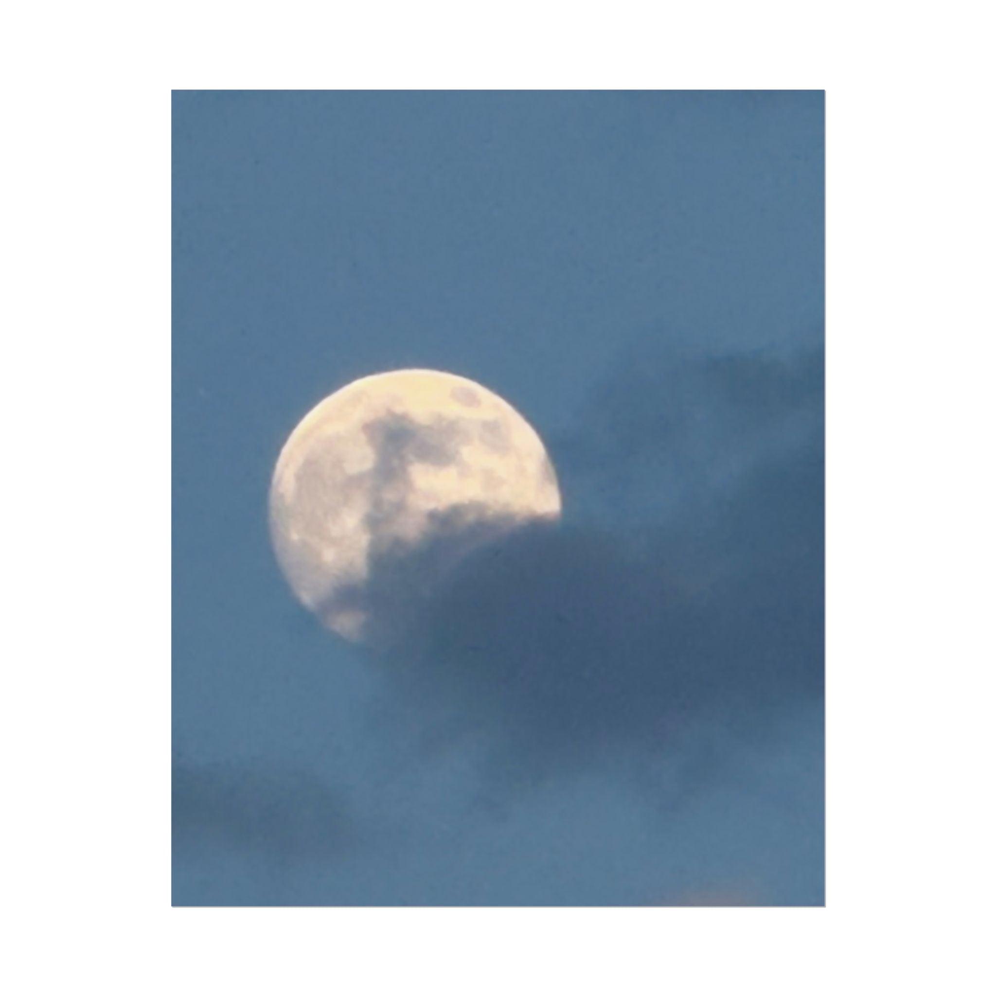 Lunar Cloud Poster - Moon Photography Wall Art (Rolled Poster)