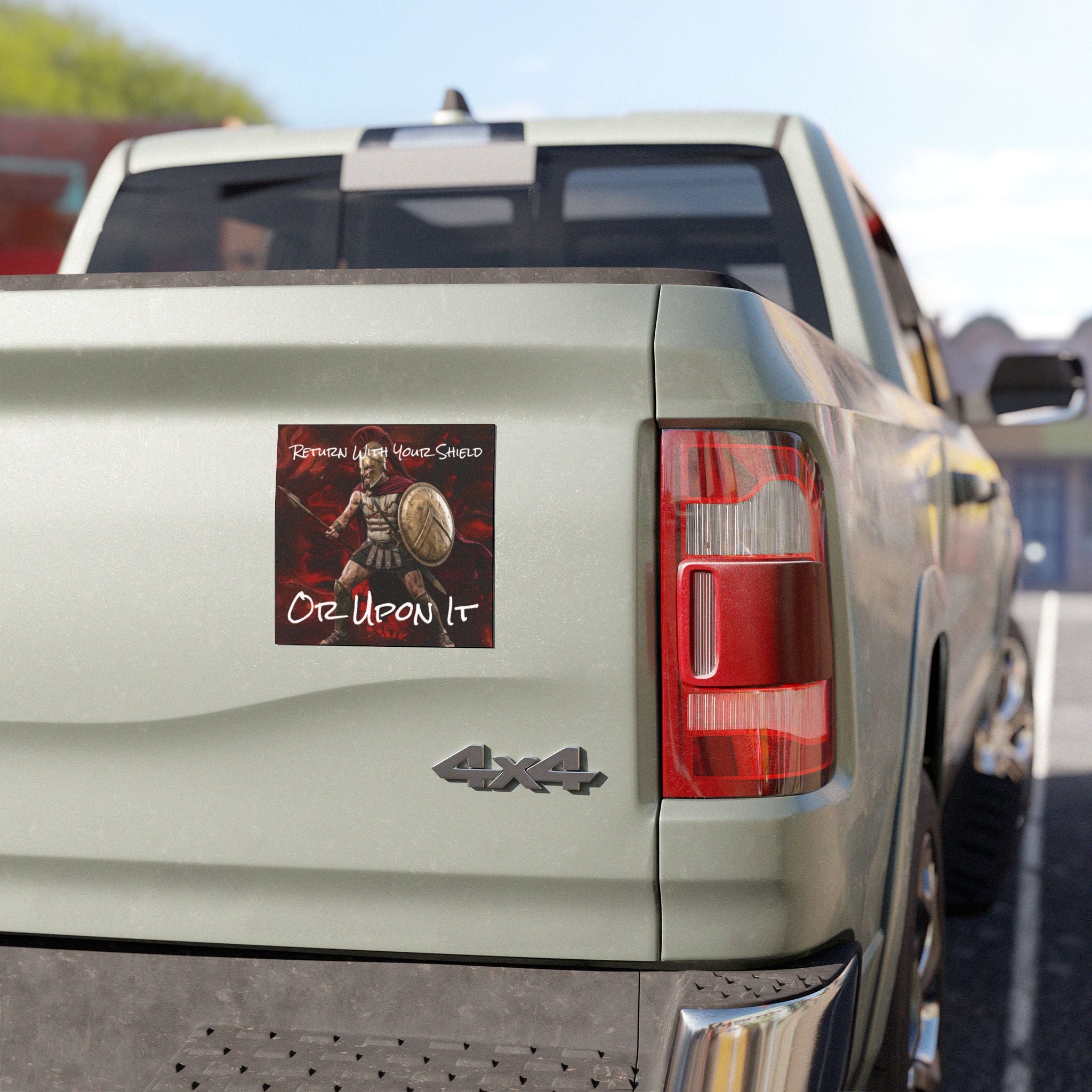 Spartan Shield Car Magnet — "Return With Your Shield Or Upon It" Warrior Decal