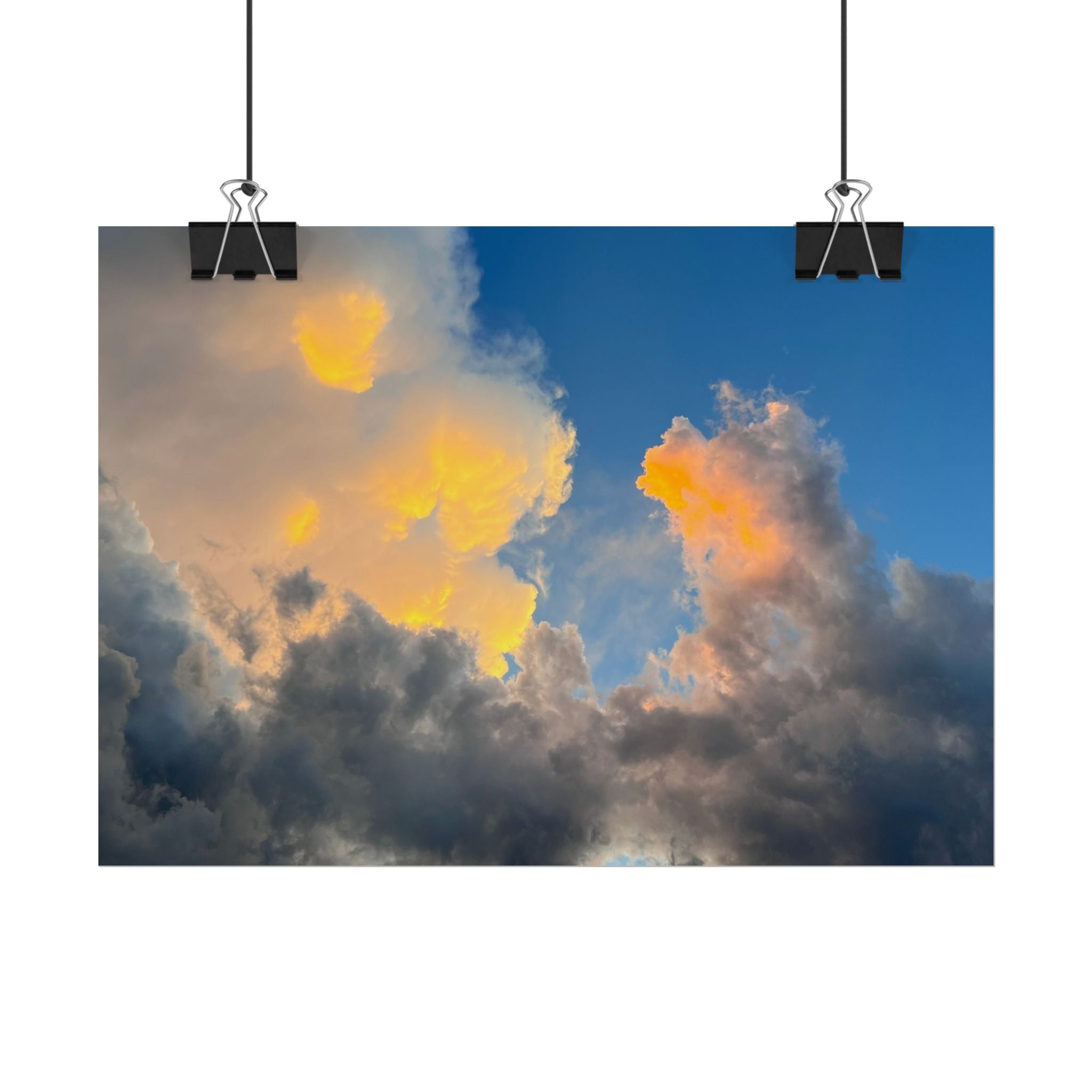 Sunset Cloudscape Poster — Dramatic Golden Sky Wall Art (Rolled Poster)