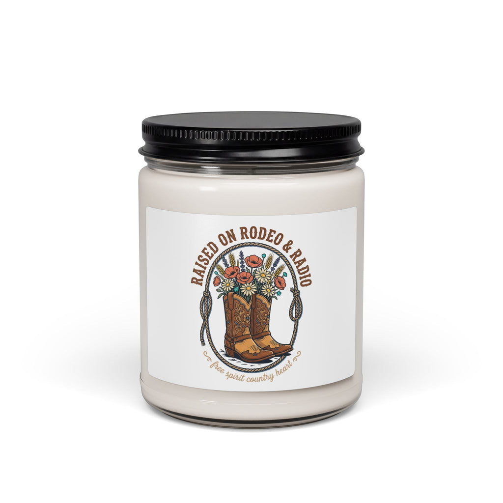 Raised on Rodeo Candle | Western Rustic, Cowgirl Ranch Soy Candle