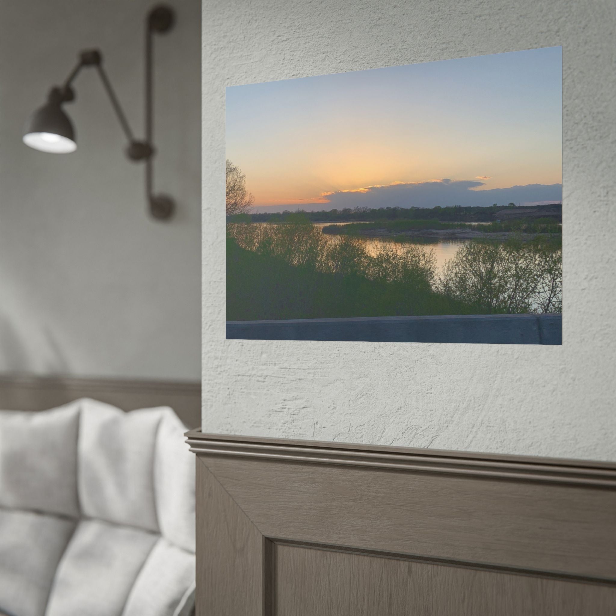 Sunset River Landscape Poster — Rolled Nature Wall Art