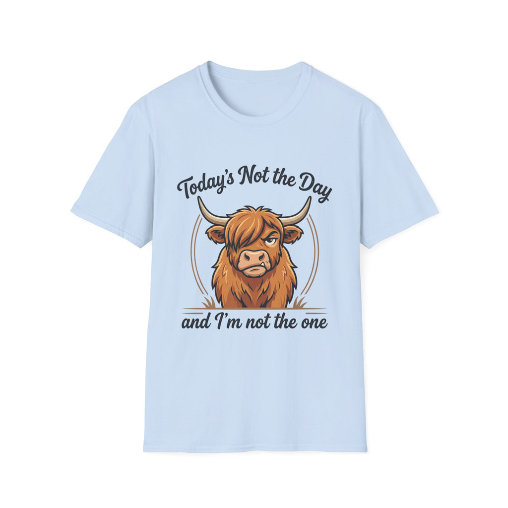 Snarky Highland Cow T-Shirt — 'Gets the Point Across' Graphic Tee