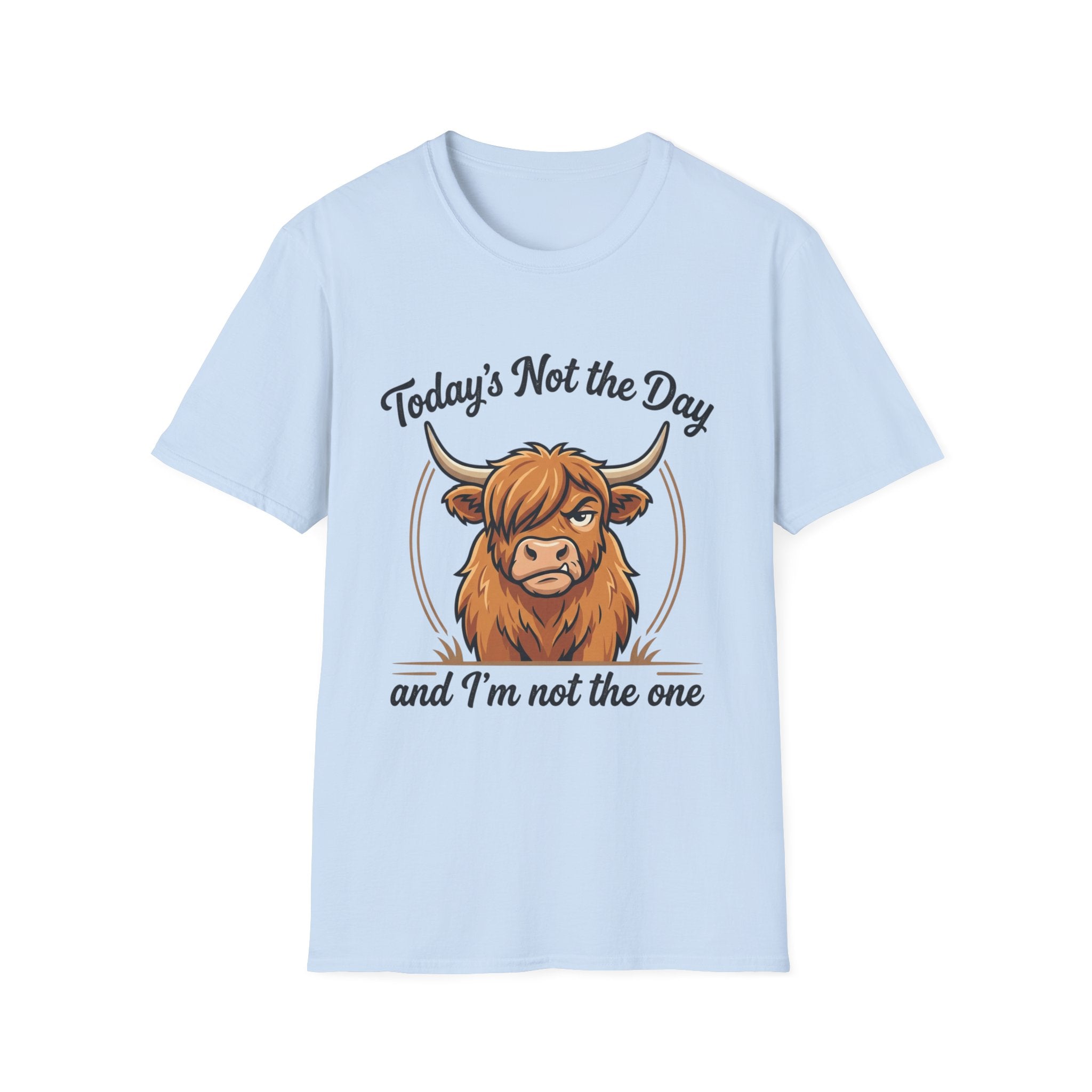 Snarky Highland Cow T-Shirt — 'Gets the Point Across' Graphic Tee