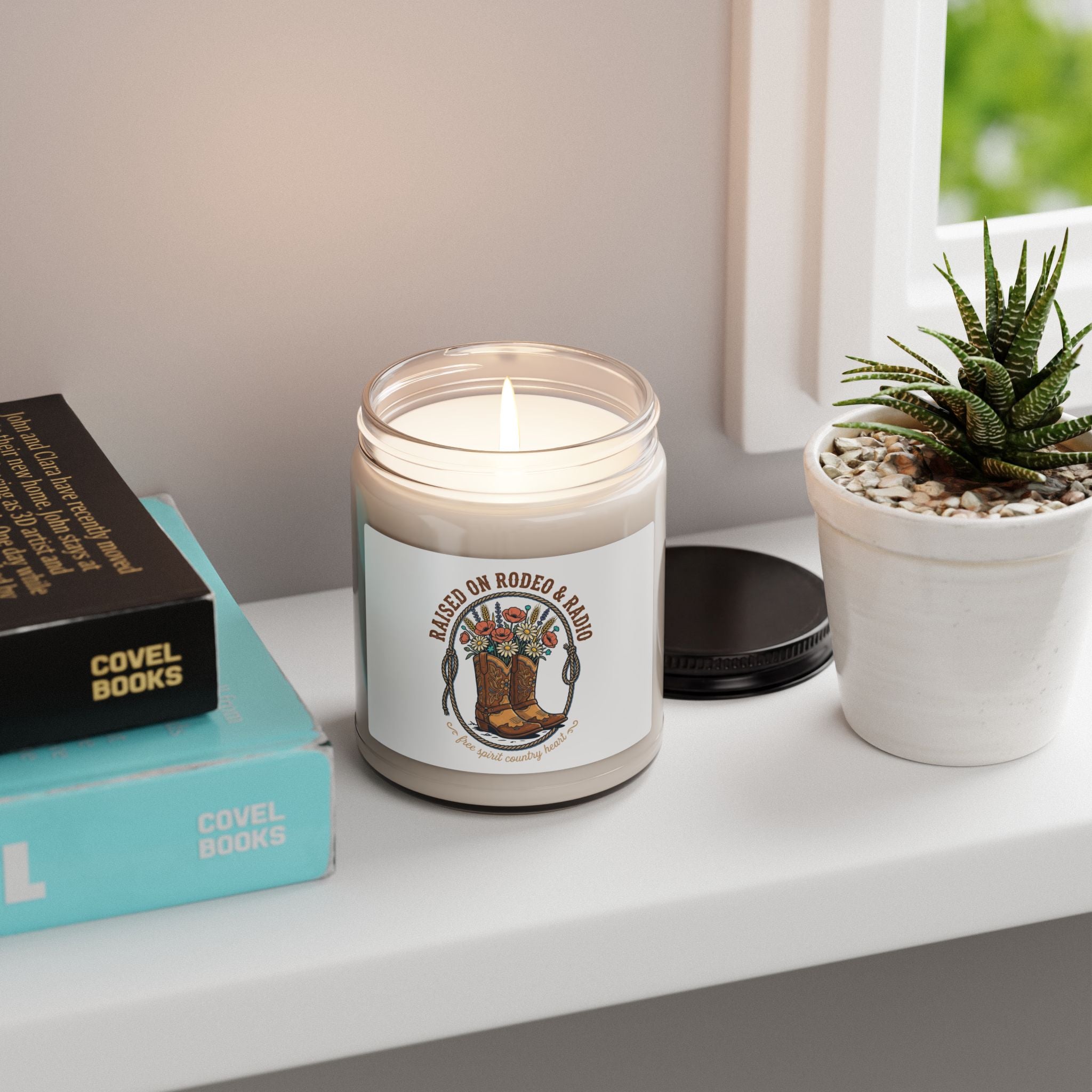 Raised on Rodeo Candle | Western Rustic, Cowgirl Ranch Soy Candle