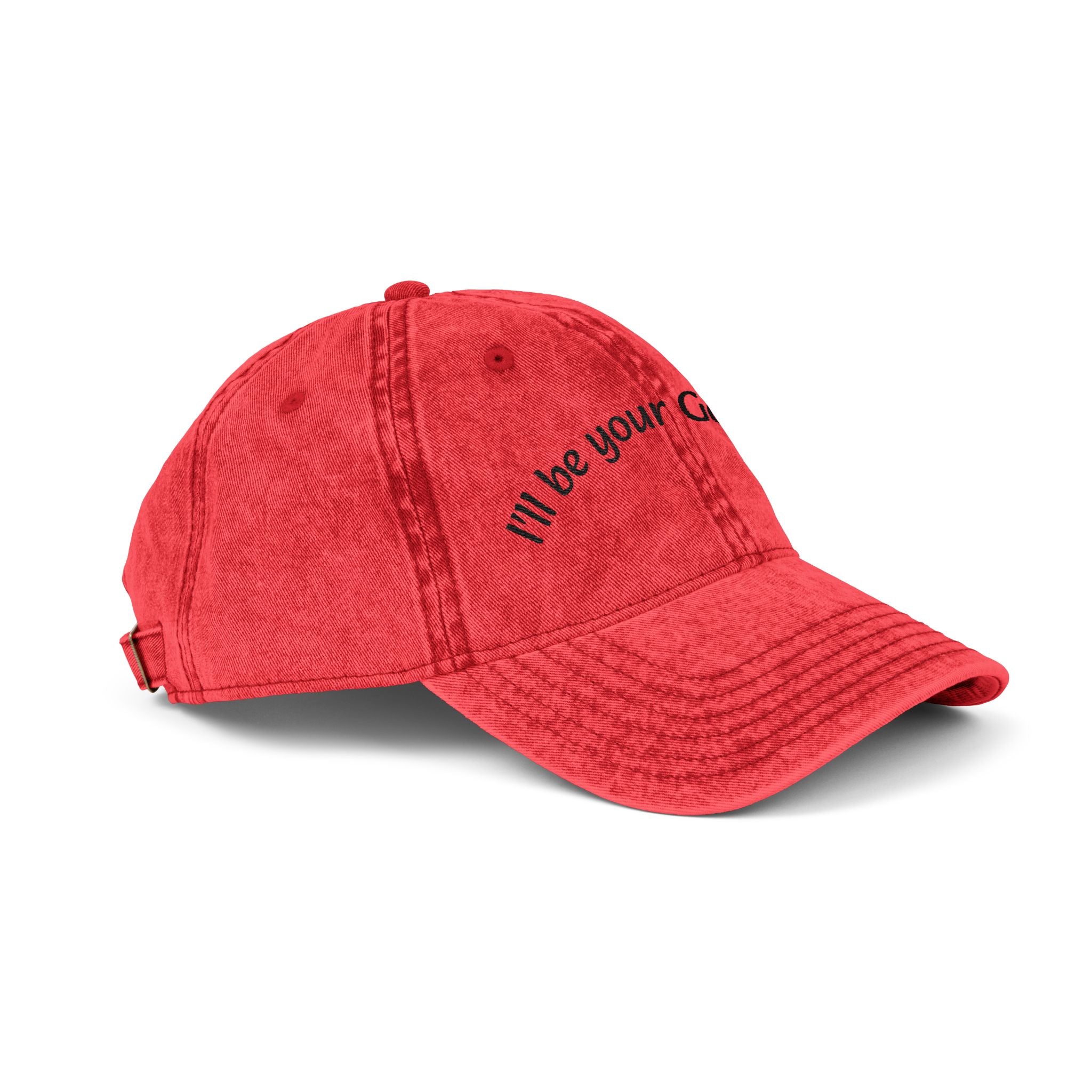 Embroidered Vintage Baseball Cap — "I'll Be Your Good Girl" Red Distressed Hat