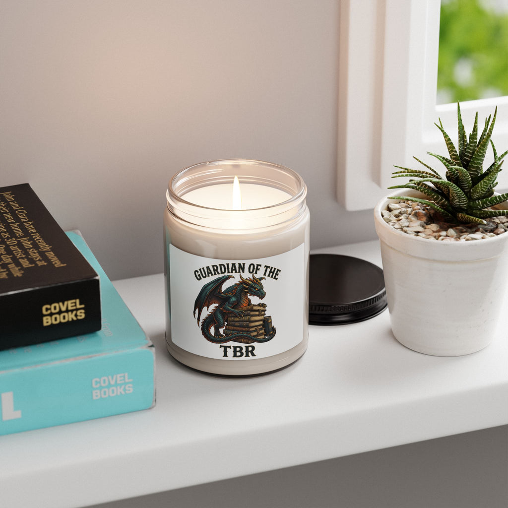 Guardian Dragon Candle 9oz Soy Jar | fantasy art, dark academia