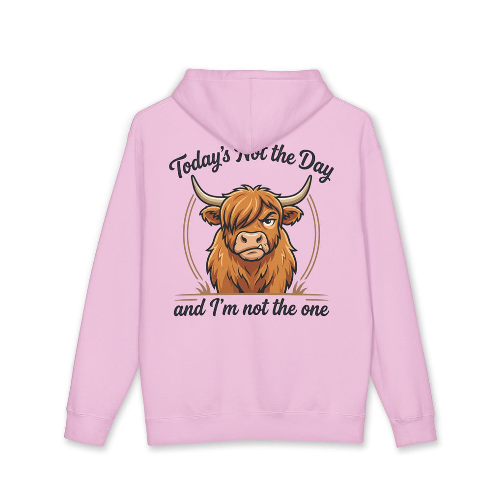 Hoodie — "Today's Not the Day" Highland Cow Graphic Hoodie