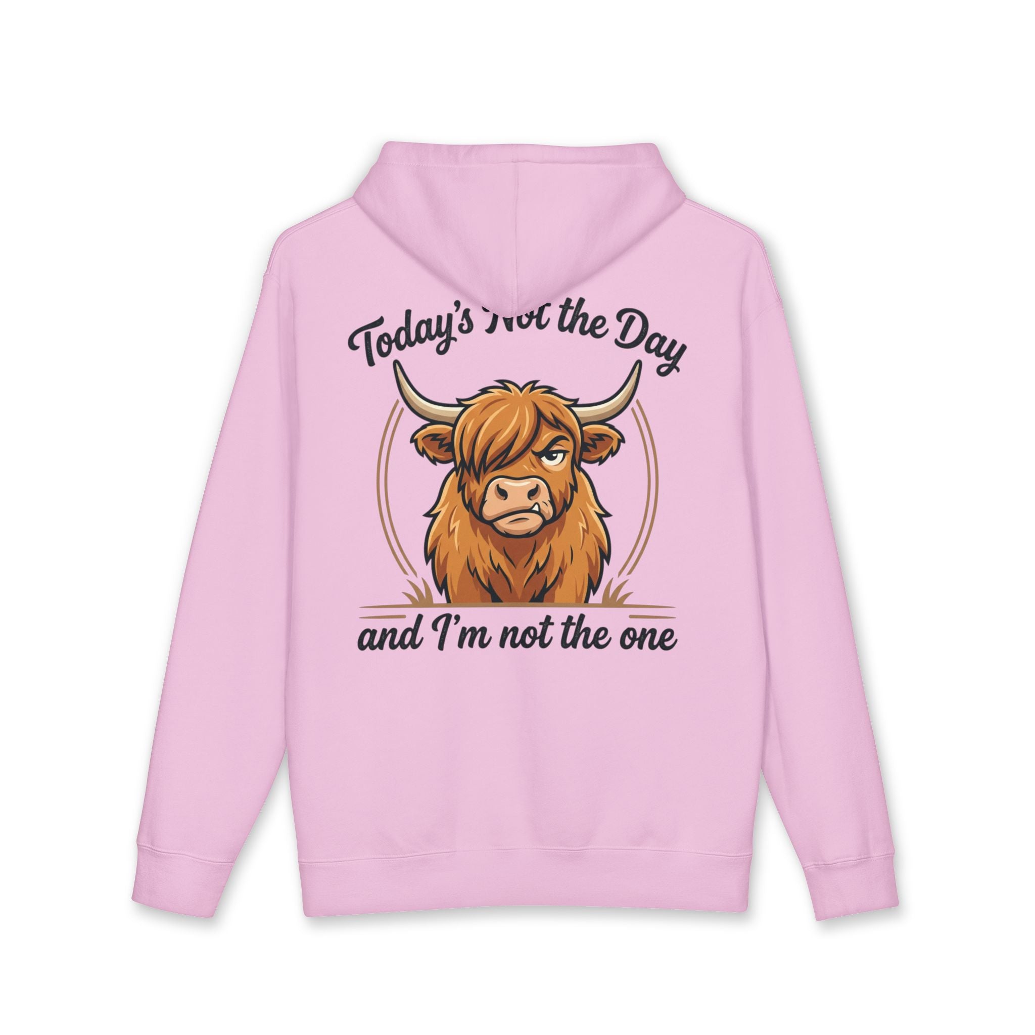 Hoodie — "Today's Not the Day" Highland Cow Graphic Hoodie