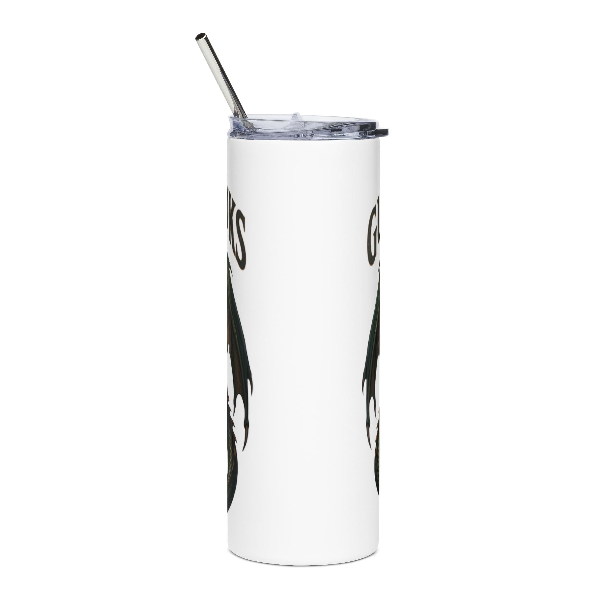 Guardian of the Books Stainless Steel Tumbler — 20oz Dragon Booklover Travel Cup