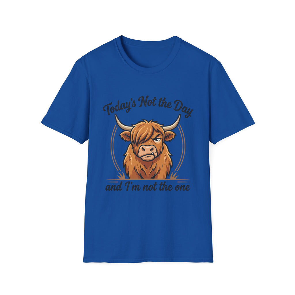 Snarky Highland Cow T-Shirt — 'Gets the Point Across' Graphic Tee