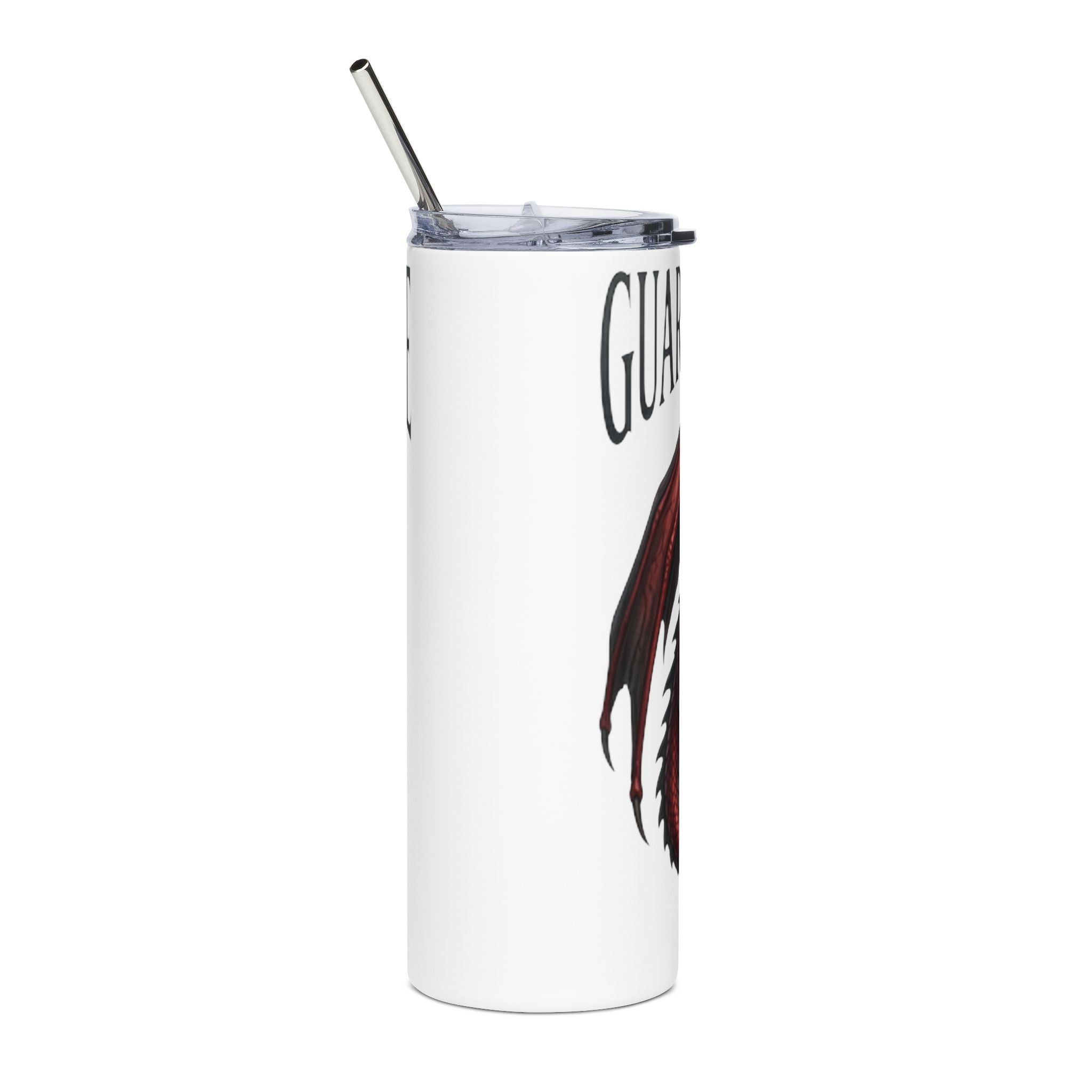 Guardian of Knowledge 20oz Stainless Steel Tumbler — Red Dragon on Books