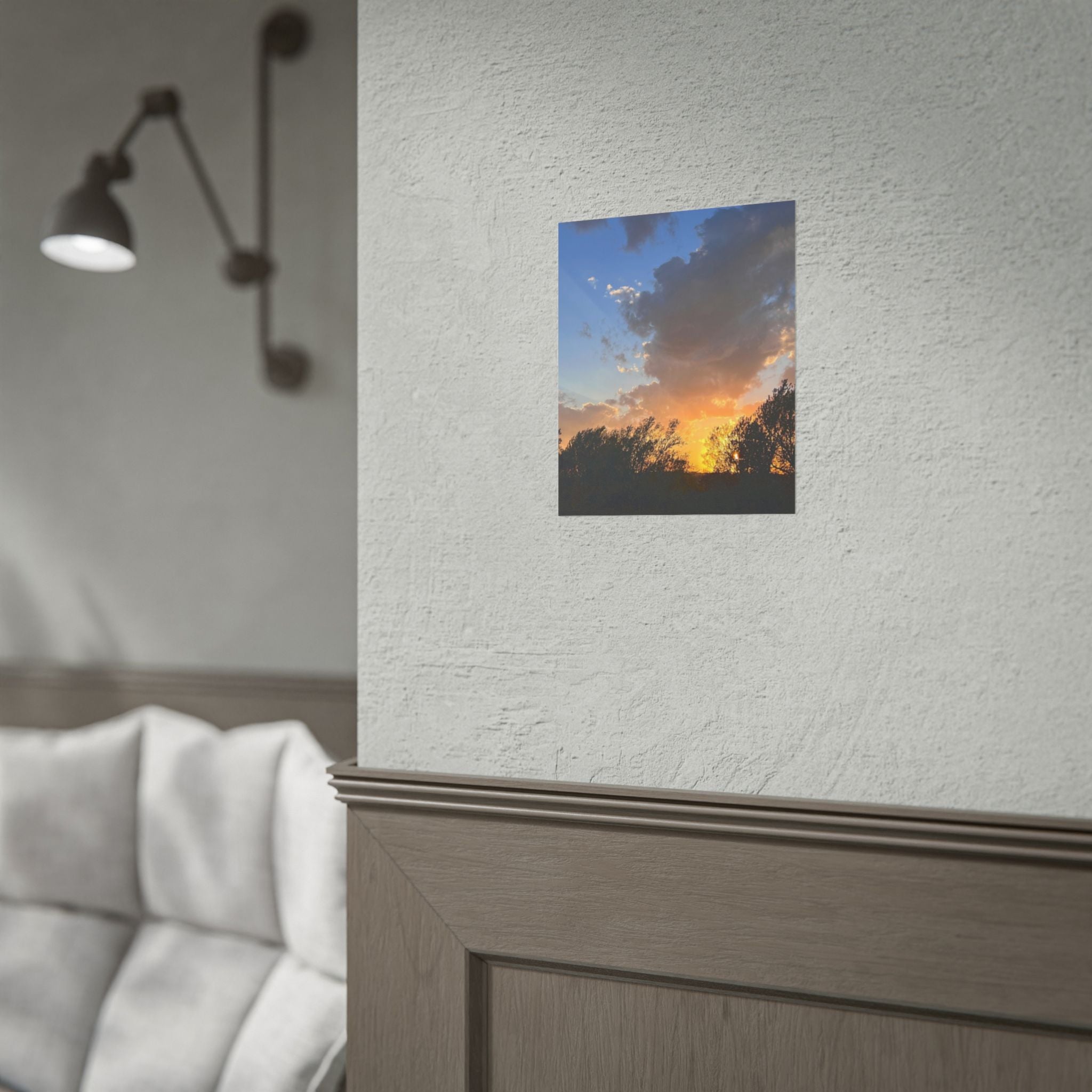 Sunset Sky Photo Poster — Golden Hour Landscape Rolled Poster