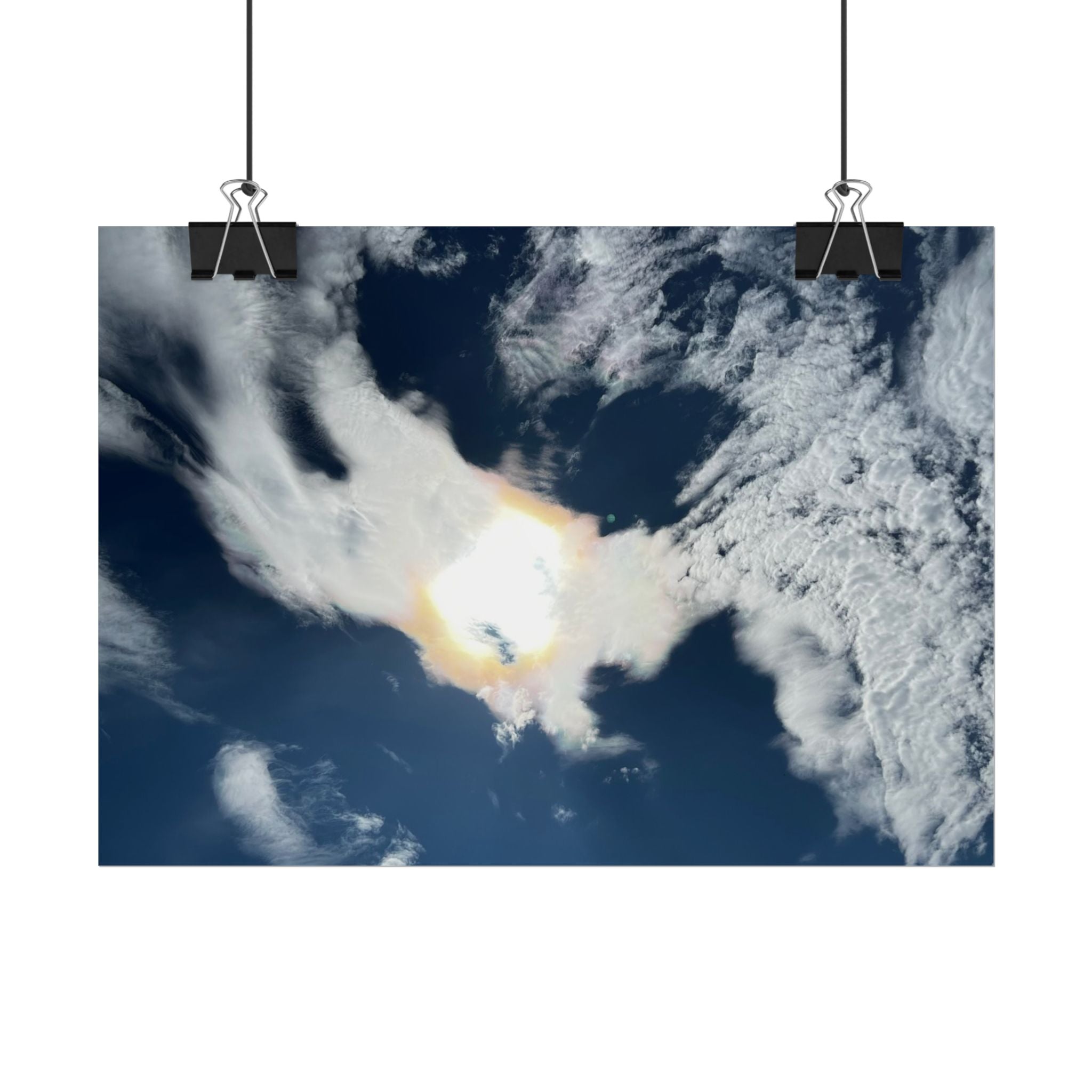 Rolled Poster — Dramatic Sunburst Cloudscape Sky Art Print