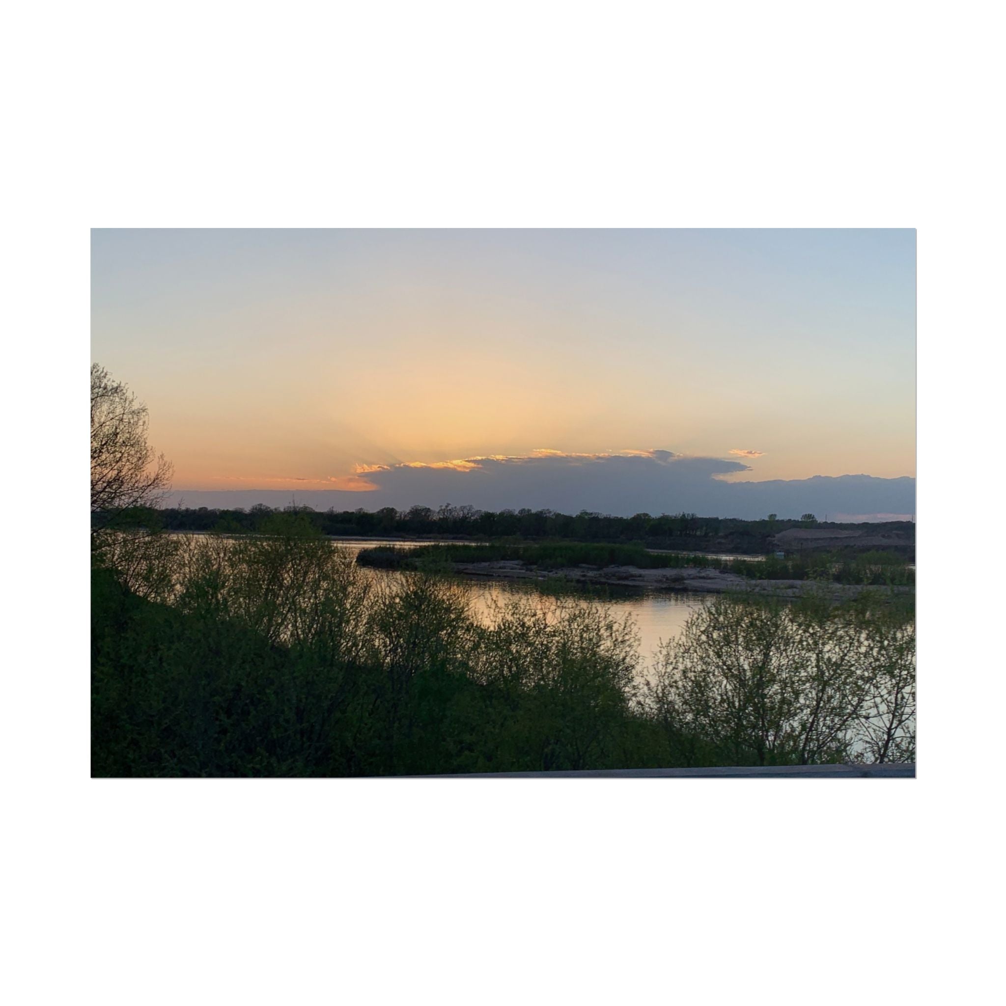 Sunset River Landscape Poster — Rolled Nature Wall Art