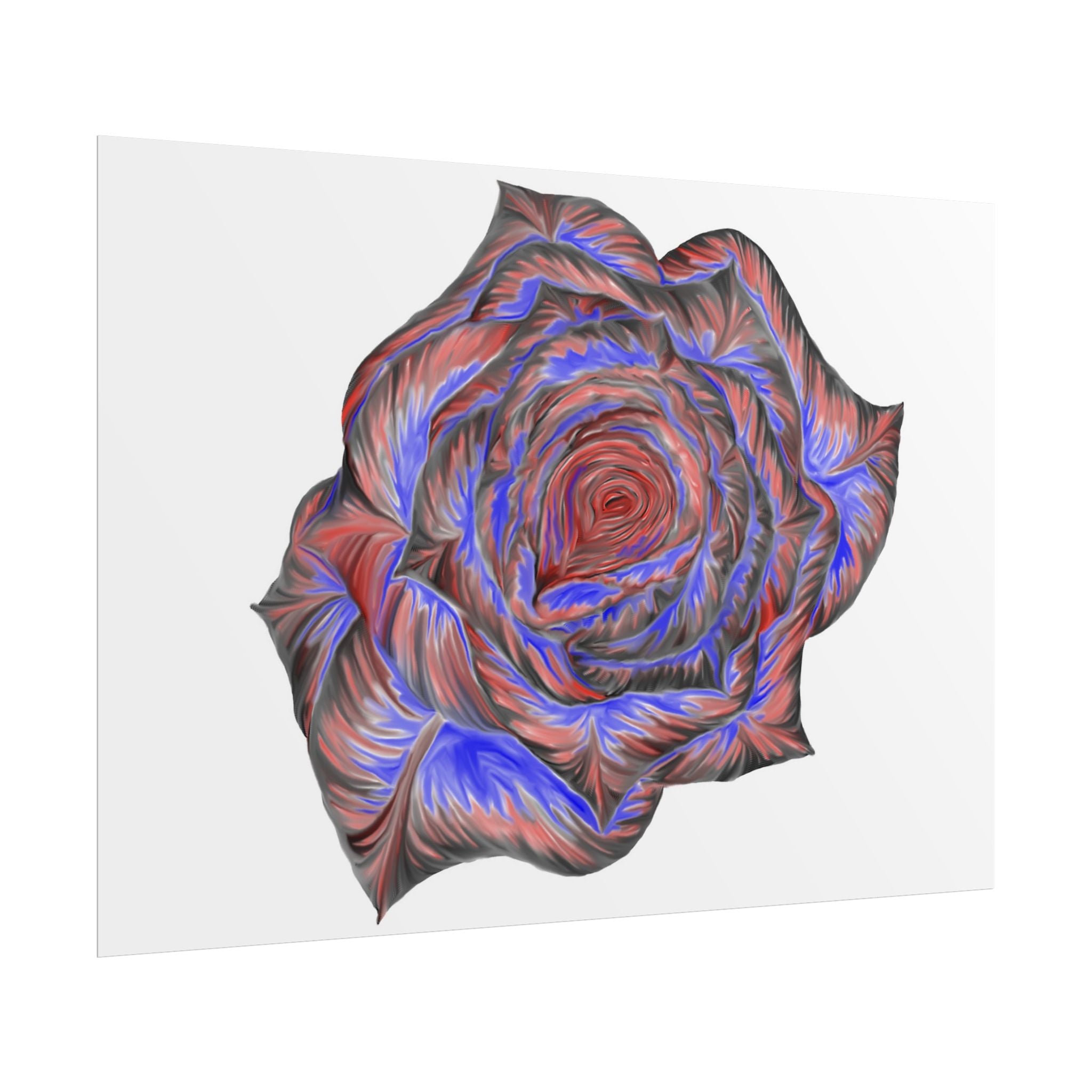 Abstract Rose Art Poster — Colorful Swirl Floral Wall Print