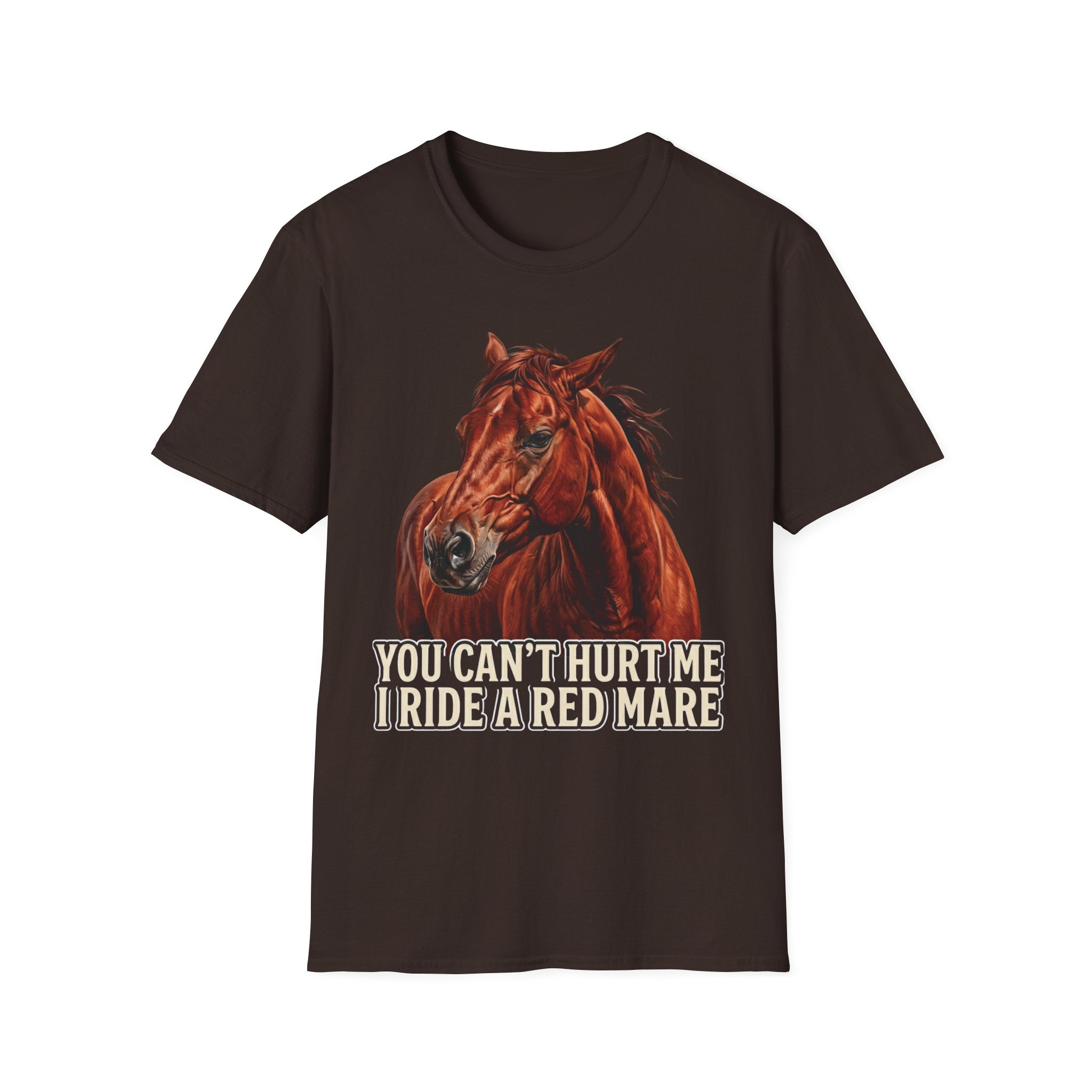 You Can't Hurt Me I Ride a Red Mare T-Shirt — Horse Rider Graphic Tee