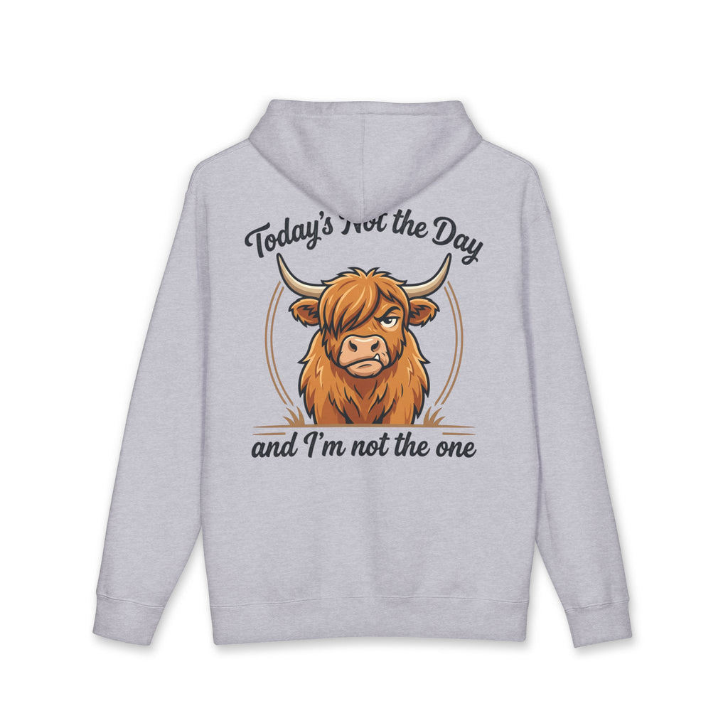Hoodie — "Today's Not the Day" Highland Cow Graphic Hoodie