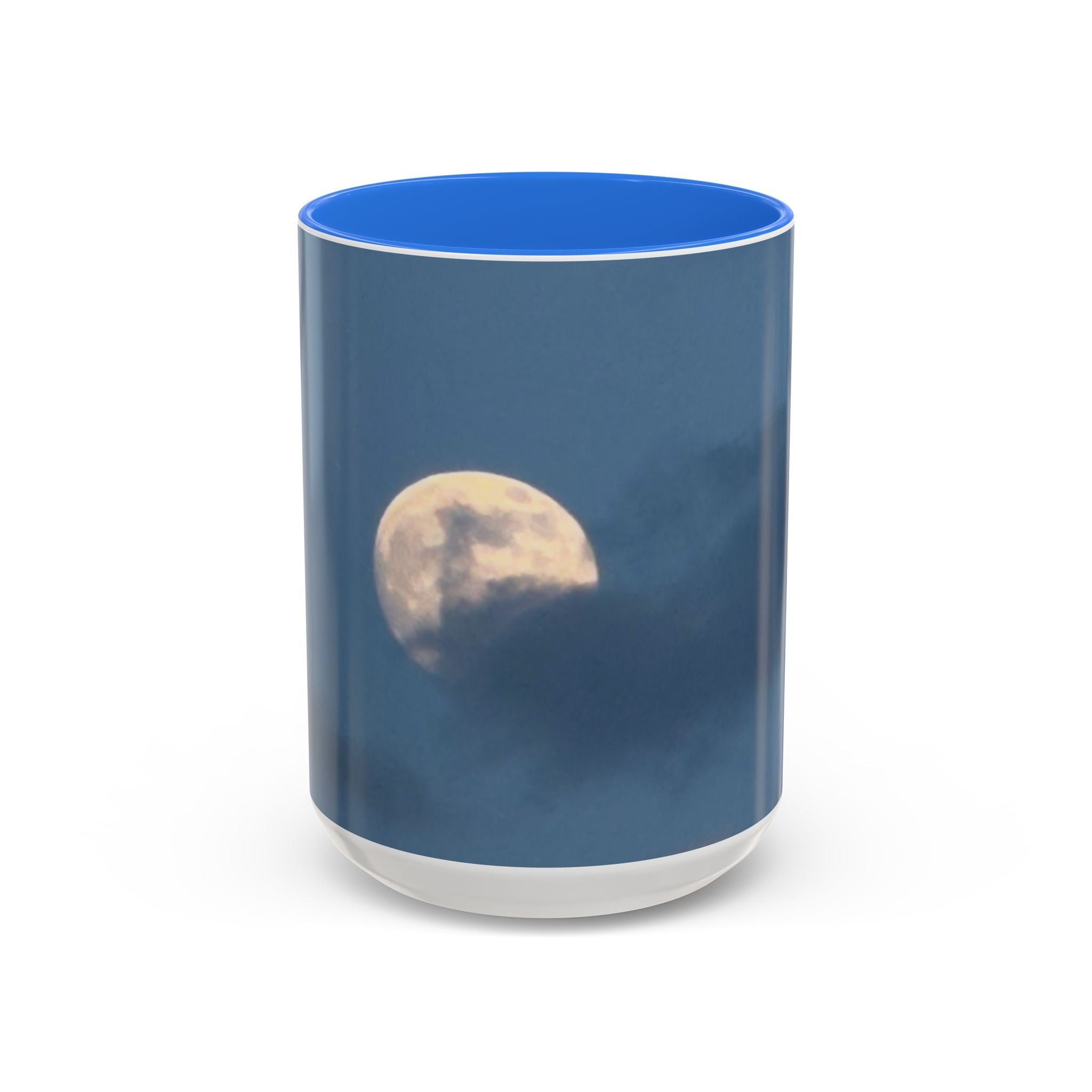 Moonlit Sky Ceramic Mug — Blue Nightscape Coffee Cup (11oz/15oz)