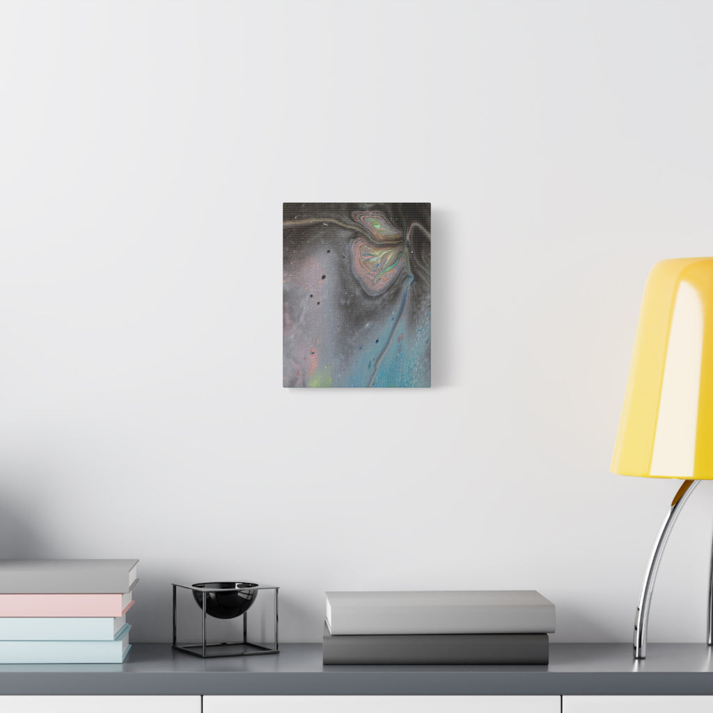 Abstract Fluid Art Canvas Print — Iridescent Galaxy Matte Stretched 1.25"