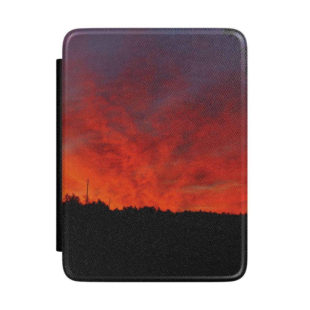 Sunset Horizon Kindle Case — Fiery Red Sky E-Reader Cover
