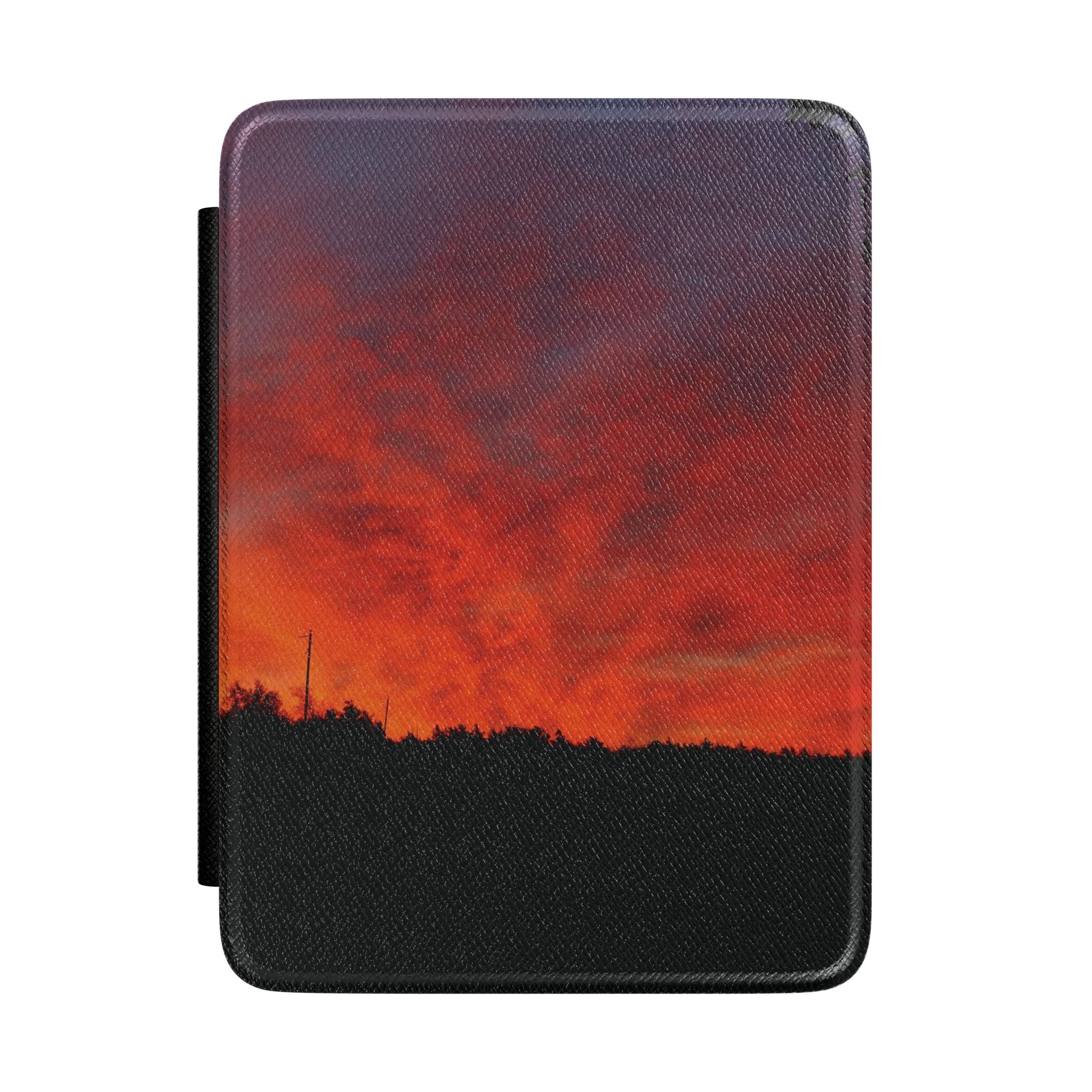 Sunset Horizon Kindle Case — Fiery Red Sky E-Reader Cover