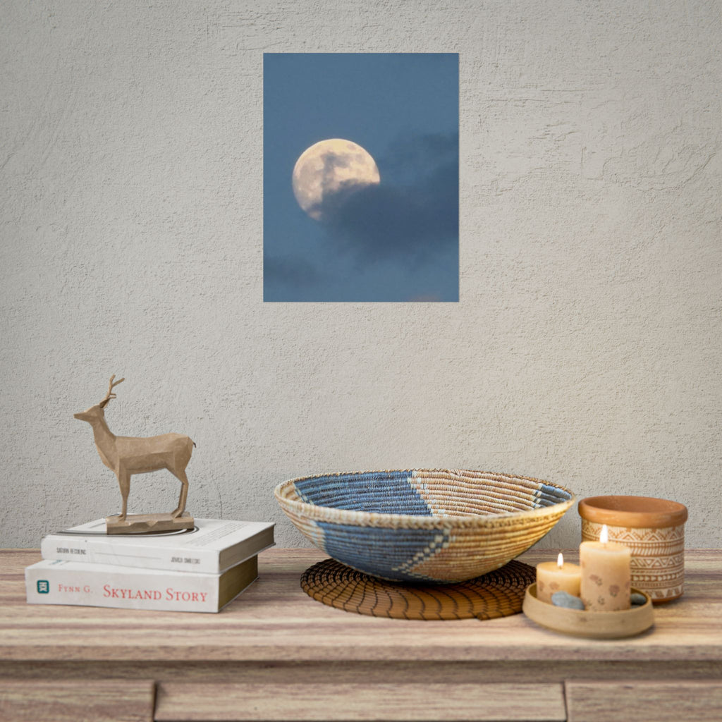 Lunar Cloud Poster - Moon Photography Wall Art (Rolled Poster)
