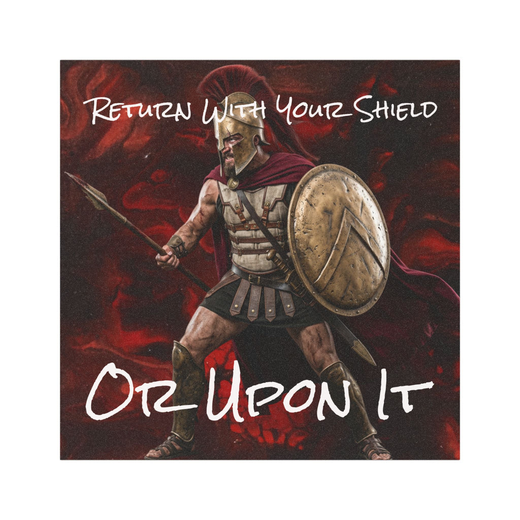 Spartan Shield Car Magnet — "Return With Your Shield Or Upon It" Warrior Decal