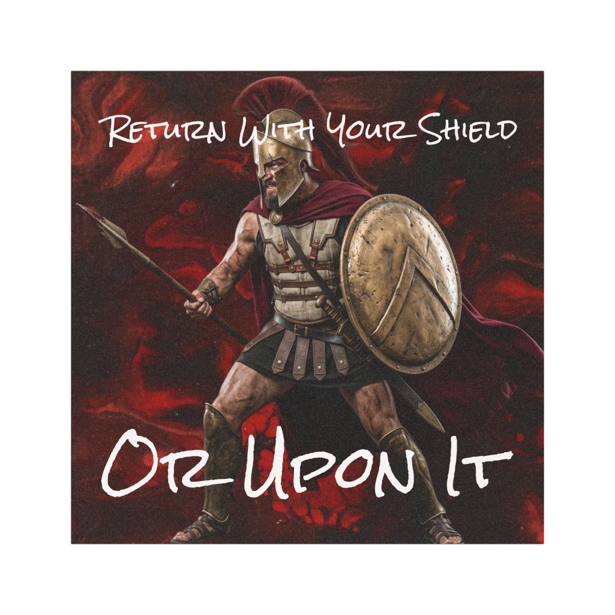 Spartan Shield Car Magnet — "Return With Your Shield Or Upon It" Warrior Decal
