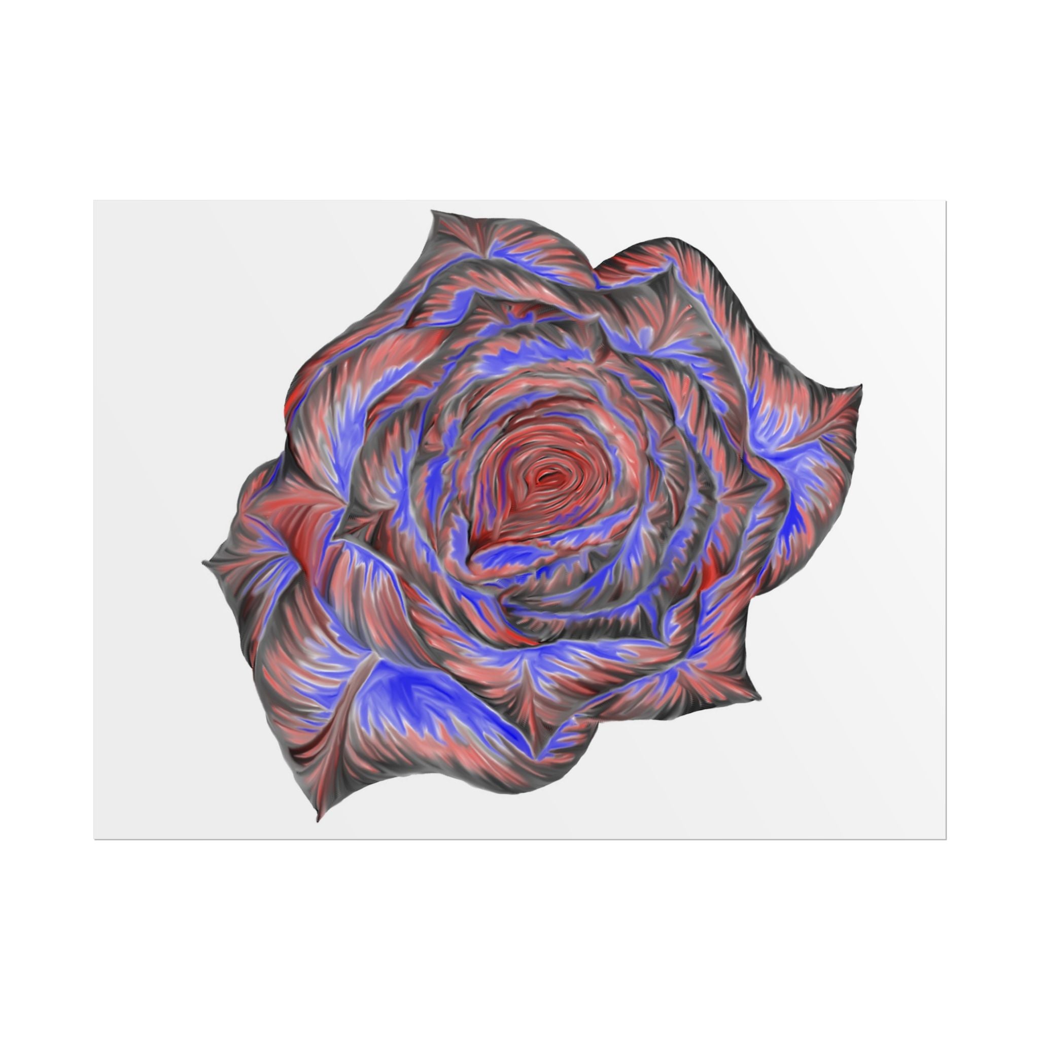 Abstract Rose Art Poster — Colorful Swirl Floral Wall Print