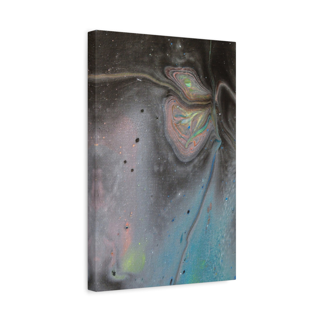 Abstract Fluid Art Canvas Print — Iridescent Galaxy Matte Stretched 1.25"
