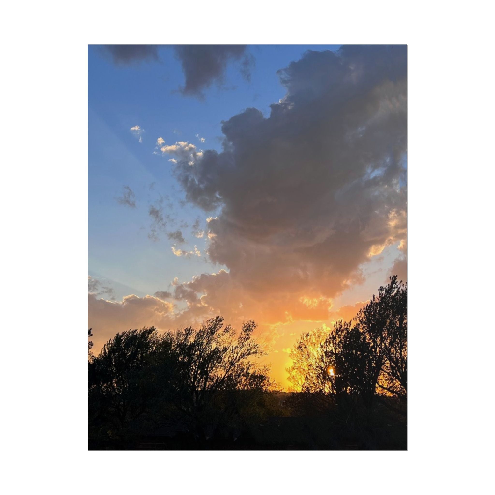 Sunset Sky Photo Poster — Golden Hour Landscape Rolled Poster