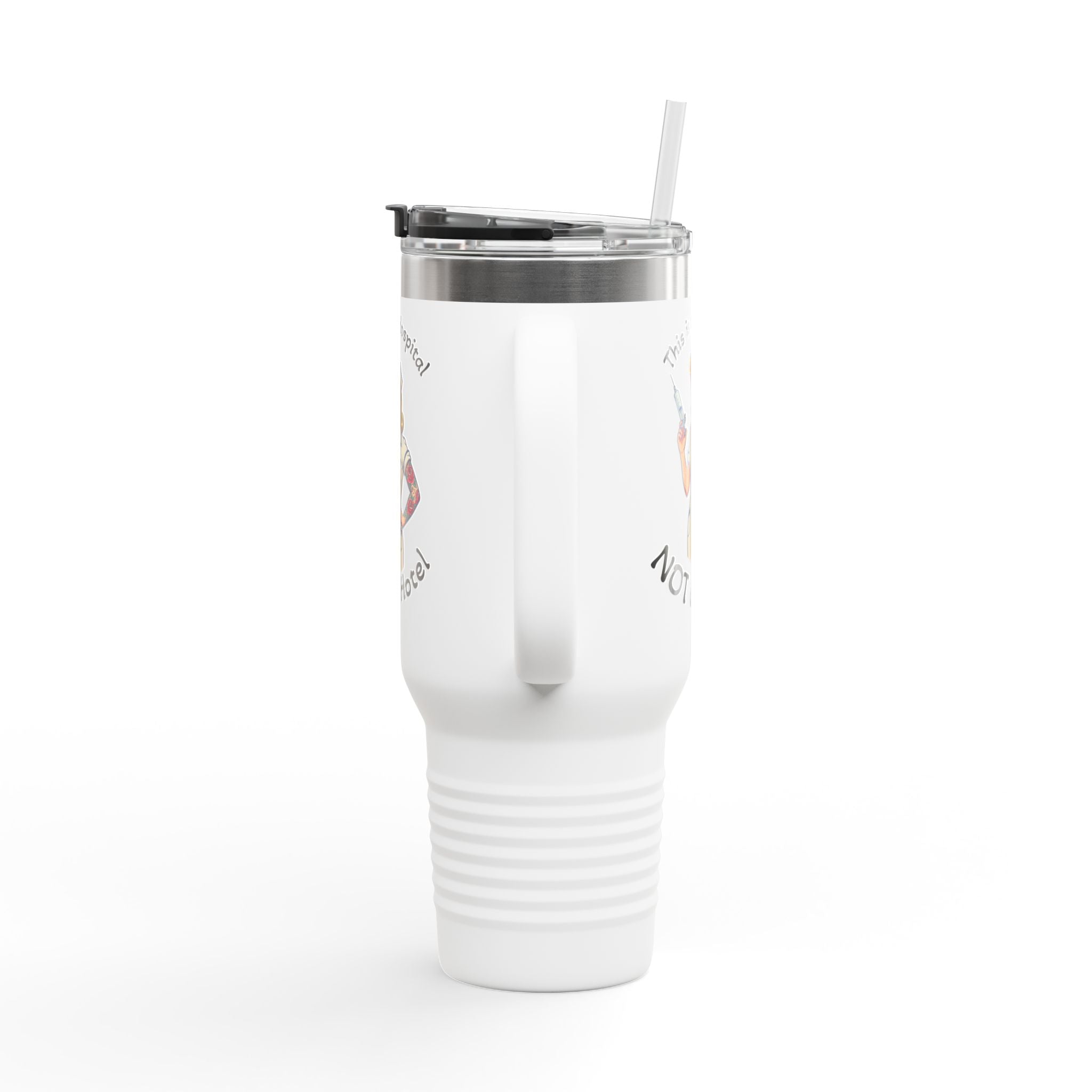Travel Mug — “This is a Hospital, Not a Hotel” Nurse Insulated Tumbler (40oz)
