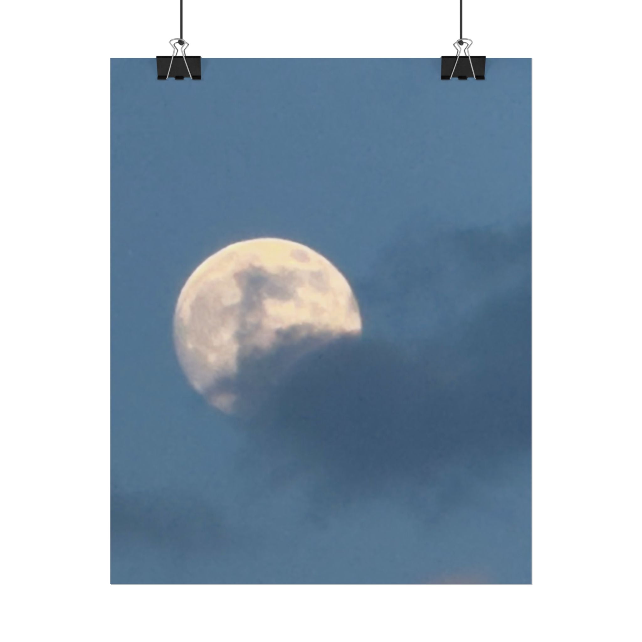 Lunar Cloud Poster - Moon Photography Wall Art (Rolled Poster)