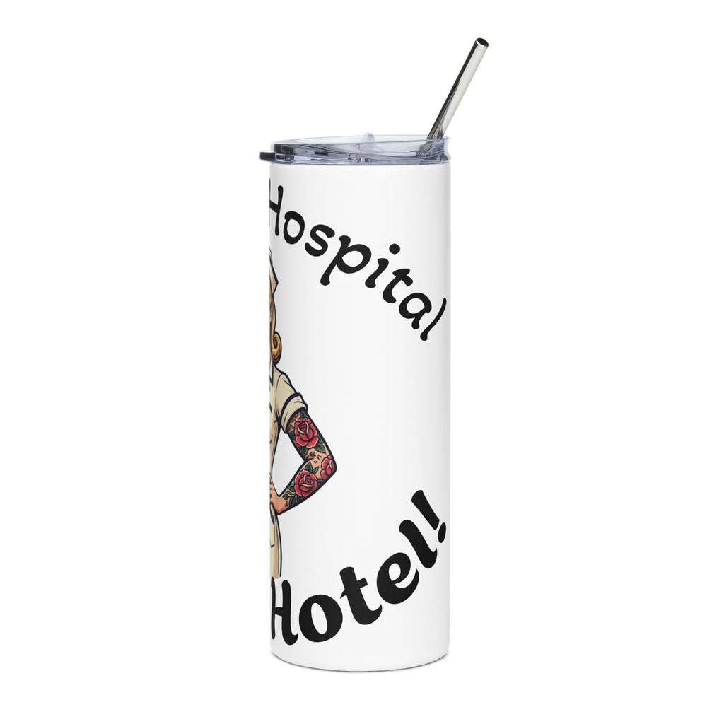 20oz Stainless Steel Tumbler — Retro Nurse Design “This is a Host, Not a Hottie”
