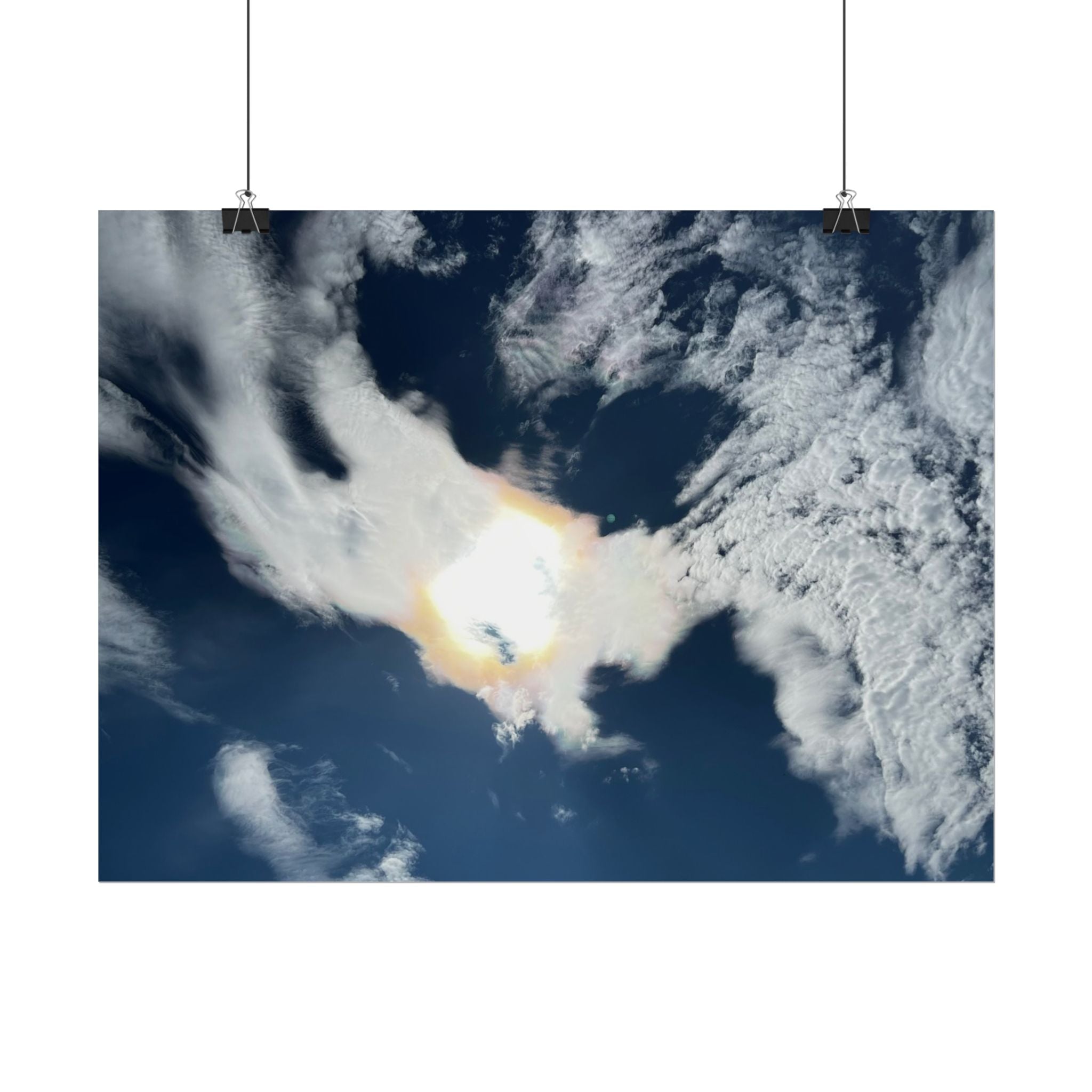 Rolled Poster — Dramatic Sunburst Cloudscape Sky Art Print