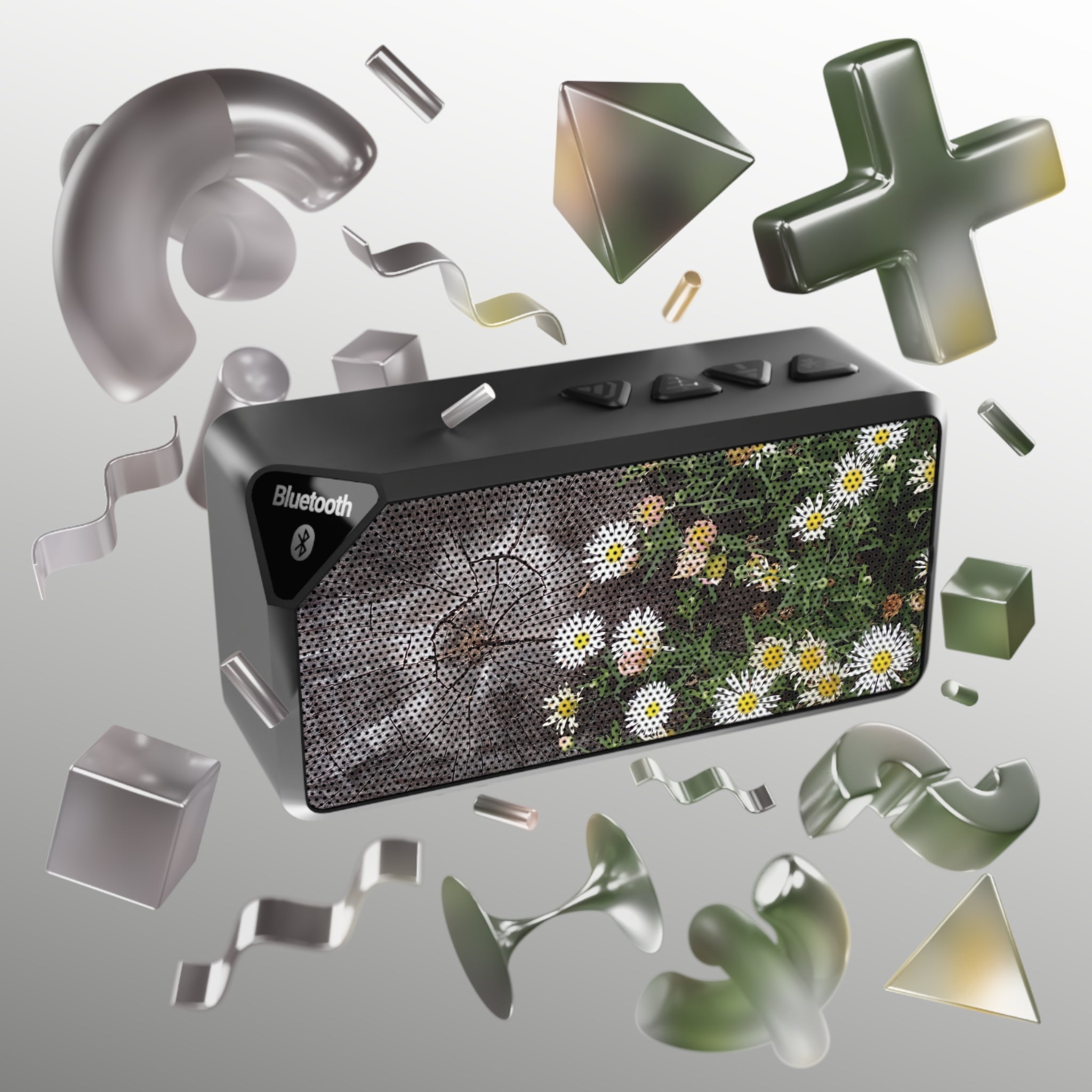 Floral Dandelion Bluetooth Speaker — Portable Outdoor Speaker with Daisy Design