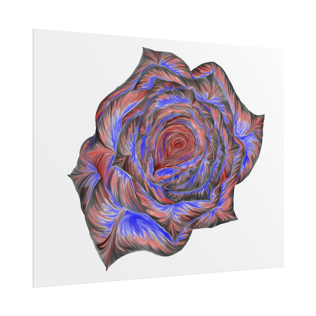 Abstract Rose Art Poster — Colorful Swirl Floral Wall Print