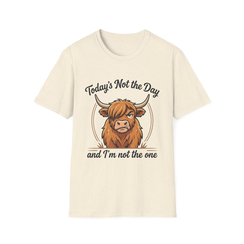 Snarky Highland Cow T-Shirt — 'Gets the Point Across' Graphic Tee