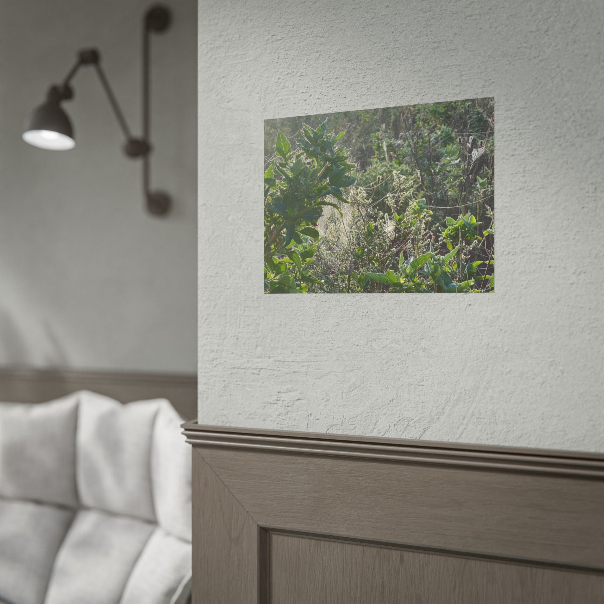 Botanical Greenery Poster — Wild Meadow Spider Web Rolled Art Print