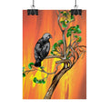 Raven on Sunset Branch Poster — Rolled Art Print