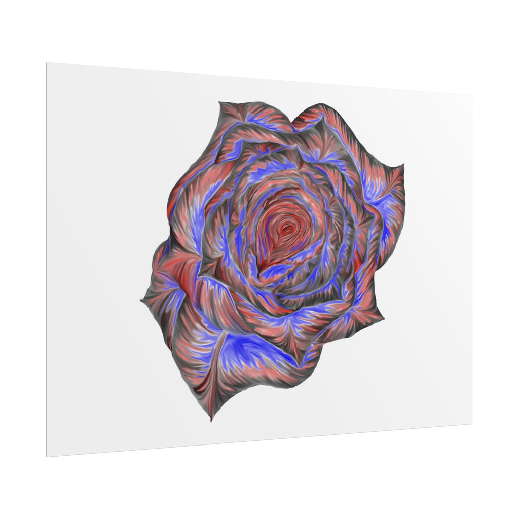 Abstract Rose Art Poster — Colorful Swirl Floral Wall Print