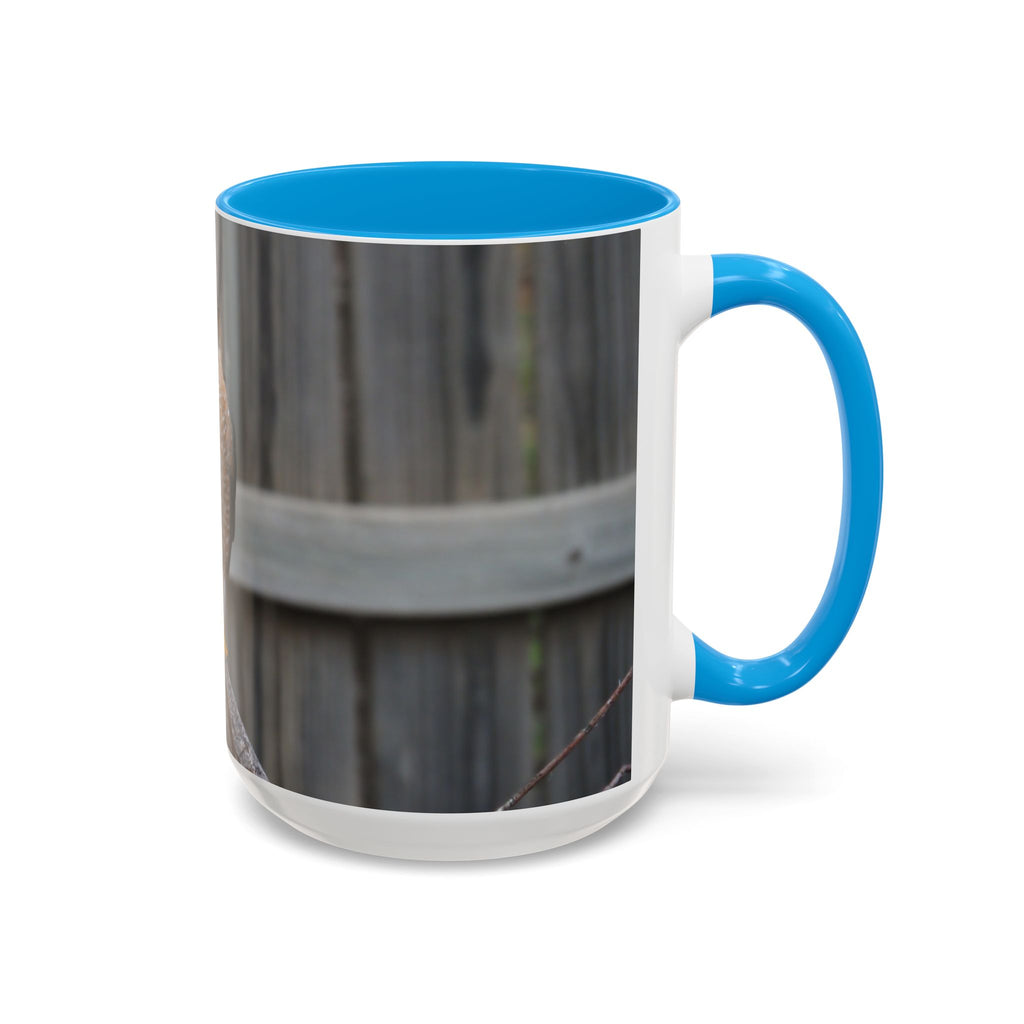 Hawk Photo Mug (11oz/15oz) — Wildlife Coffee Cup with Sharp-Shinned Hawk Image